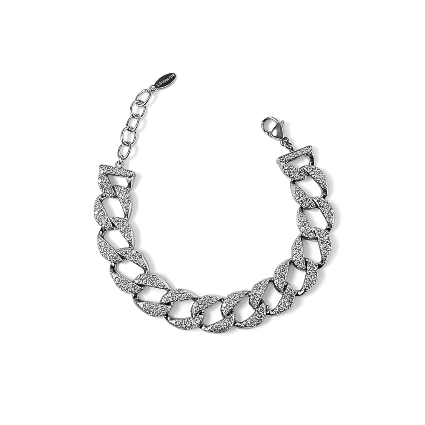 Bracciale Iconic Pavé Chain in Acciaio Inox