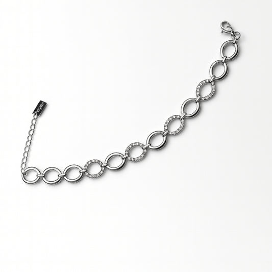 Bracciale Loop in Acciaio Inox con Zirconi