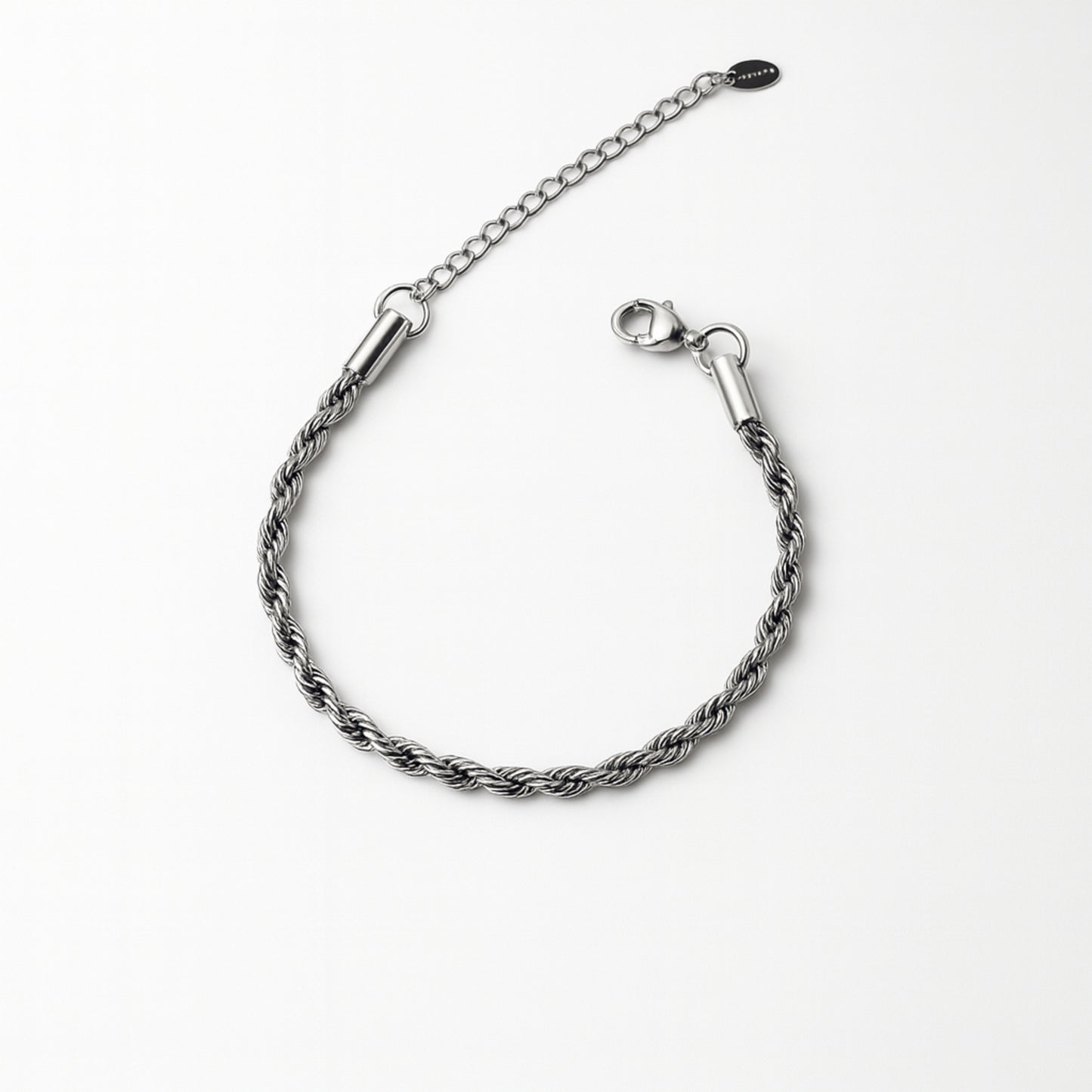 Bracciale Rope Chain Intrecciata in Acciaio Inox – 3 Misure