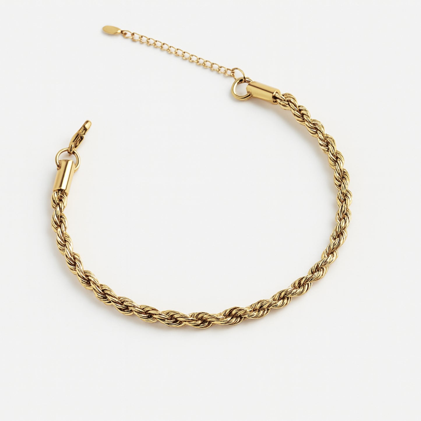 Bracciale Rope Chain Intrecciata in Acciaio Inox – 3 Misure