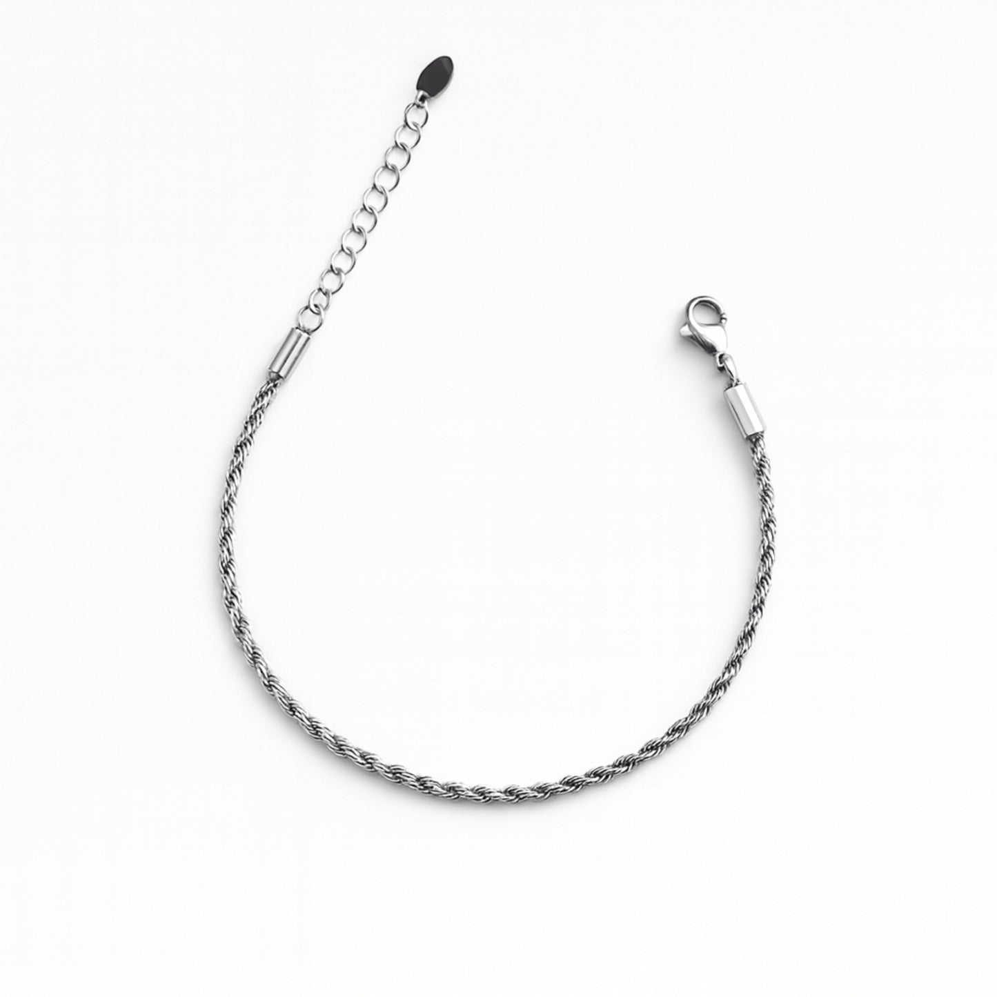 Bracciale Rope Chain Intrecciata in Acciaio Inox – 3 Misure