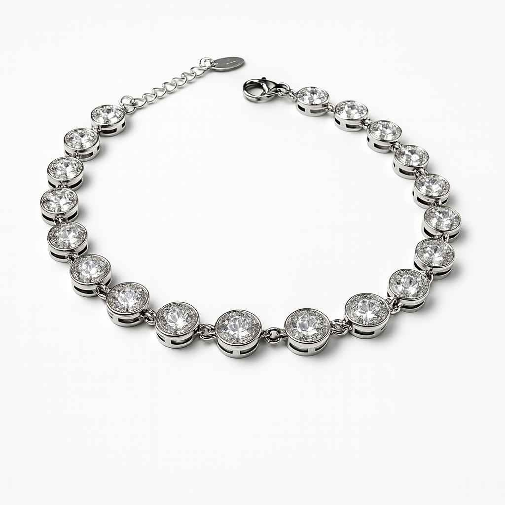 Bracciale Swaré in Acciaio Inox con Zirconi Luminosi