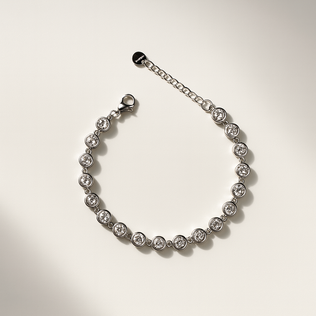 Bracciale Swaretto in Acciaio Inox con Zirconi Brillanti