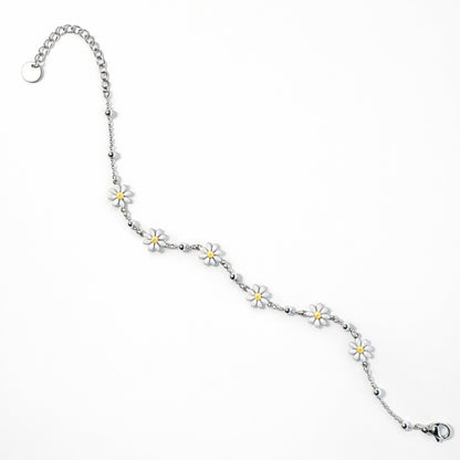 cavigliera donna fiori margherita estiva