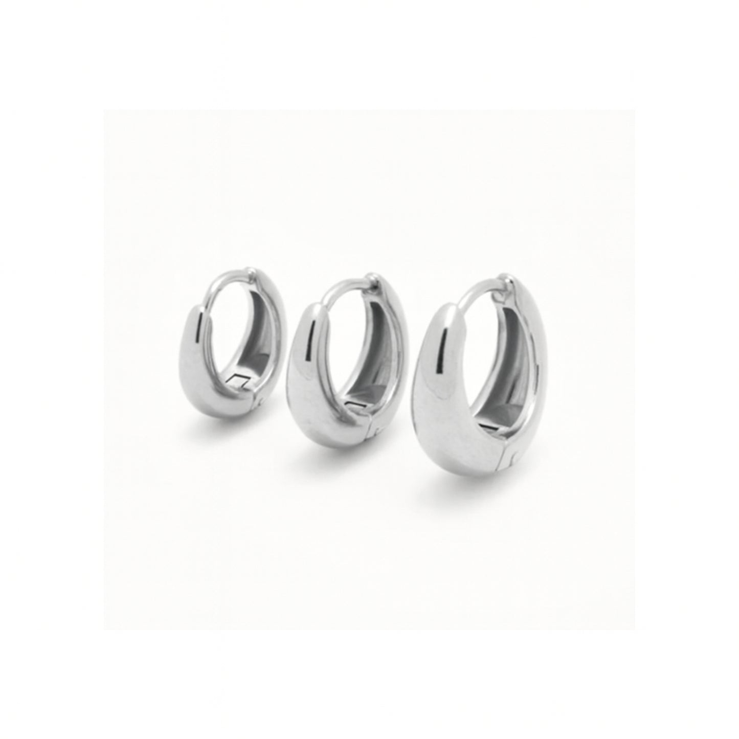 Chunky Hoops Set – Acciaio Inox (3 Paia)