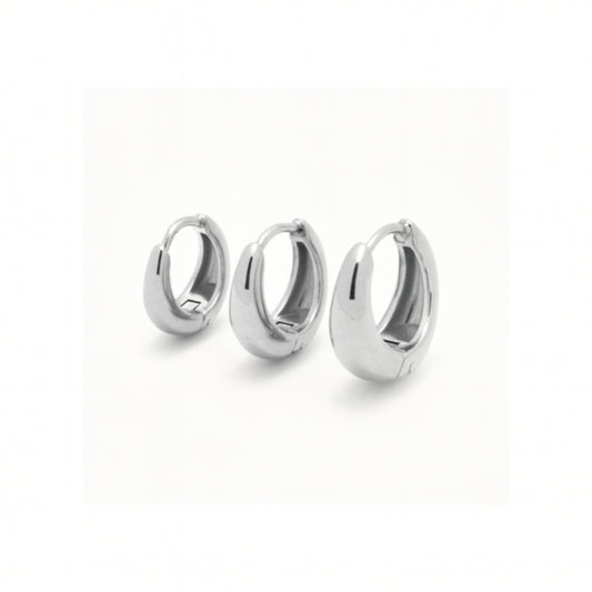 Chunky Hoops Set – Acciaio Inox (3 Paia)