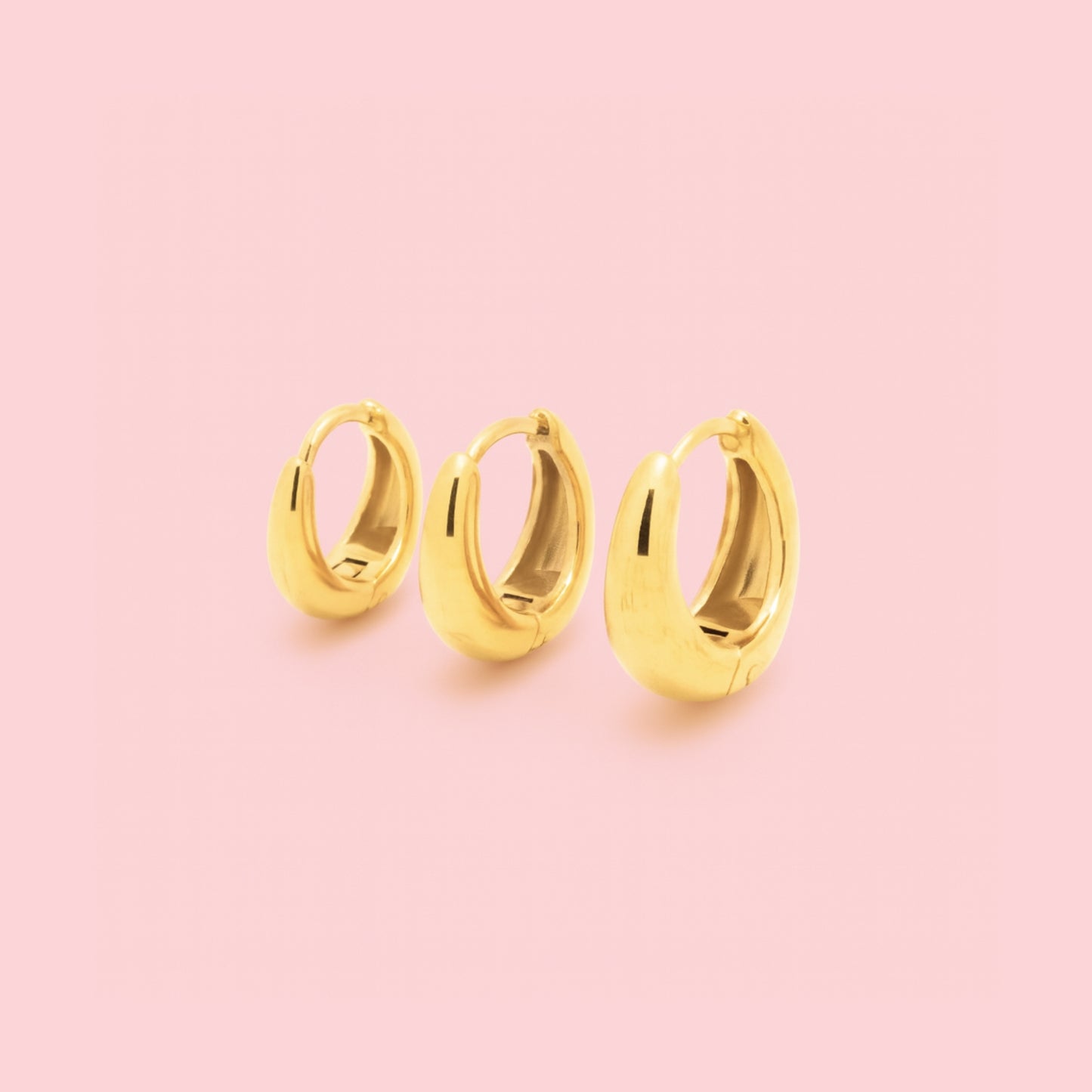 Chunky Hoops Set – Acciaio Inox (3 Paia)
