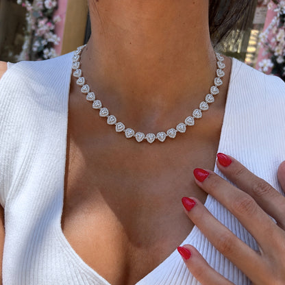 Crystal Club collana statement donna finitura argento
