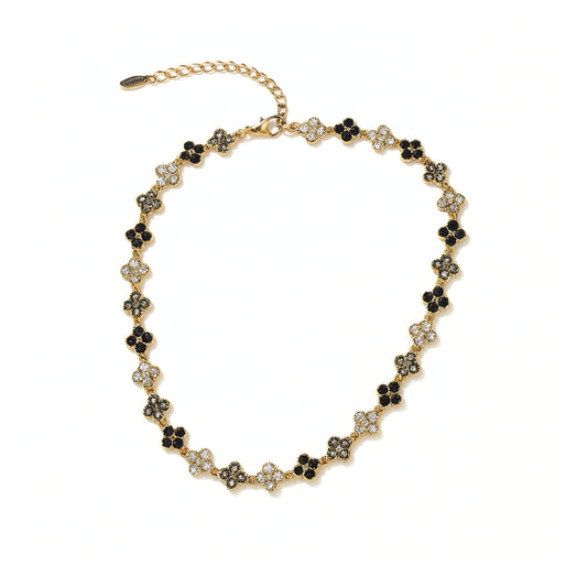 Collana Noir Bloom Petal in Acciaio Inox | Elegante e Trendy