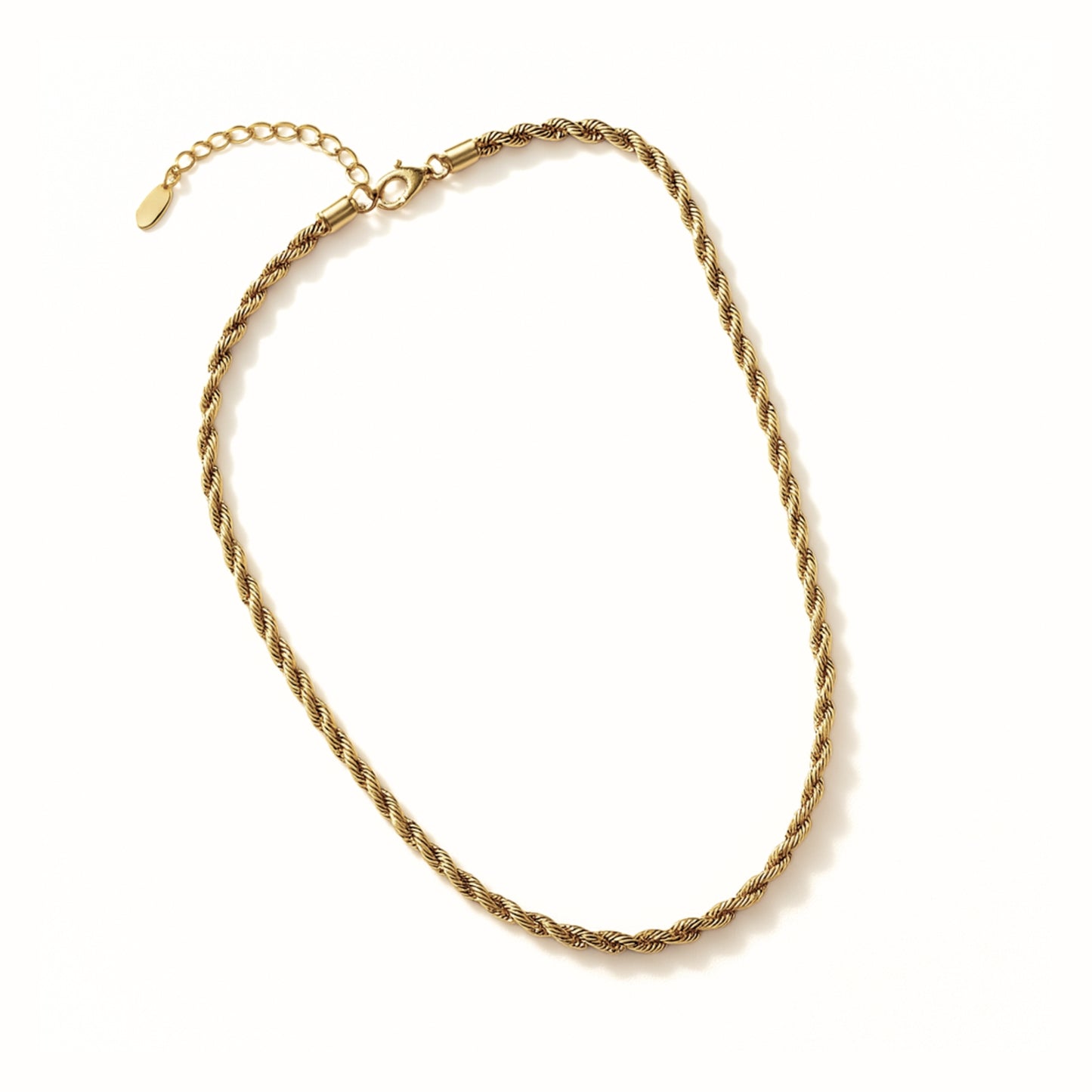 Collana Treccia Rope in Acciaio Inox – Classico Moderno | 40 + 5cm