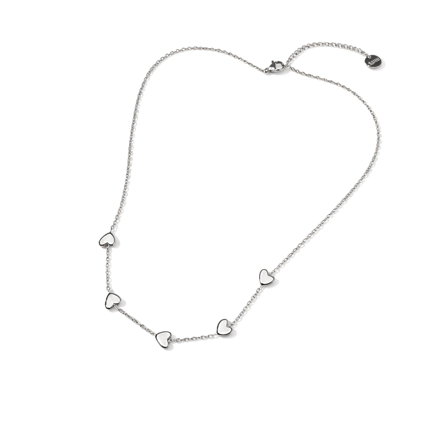 Collana Amorini Chain – Cuori Smaltati in Acciaio Inox