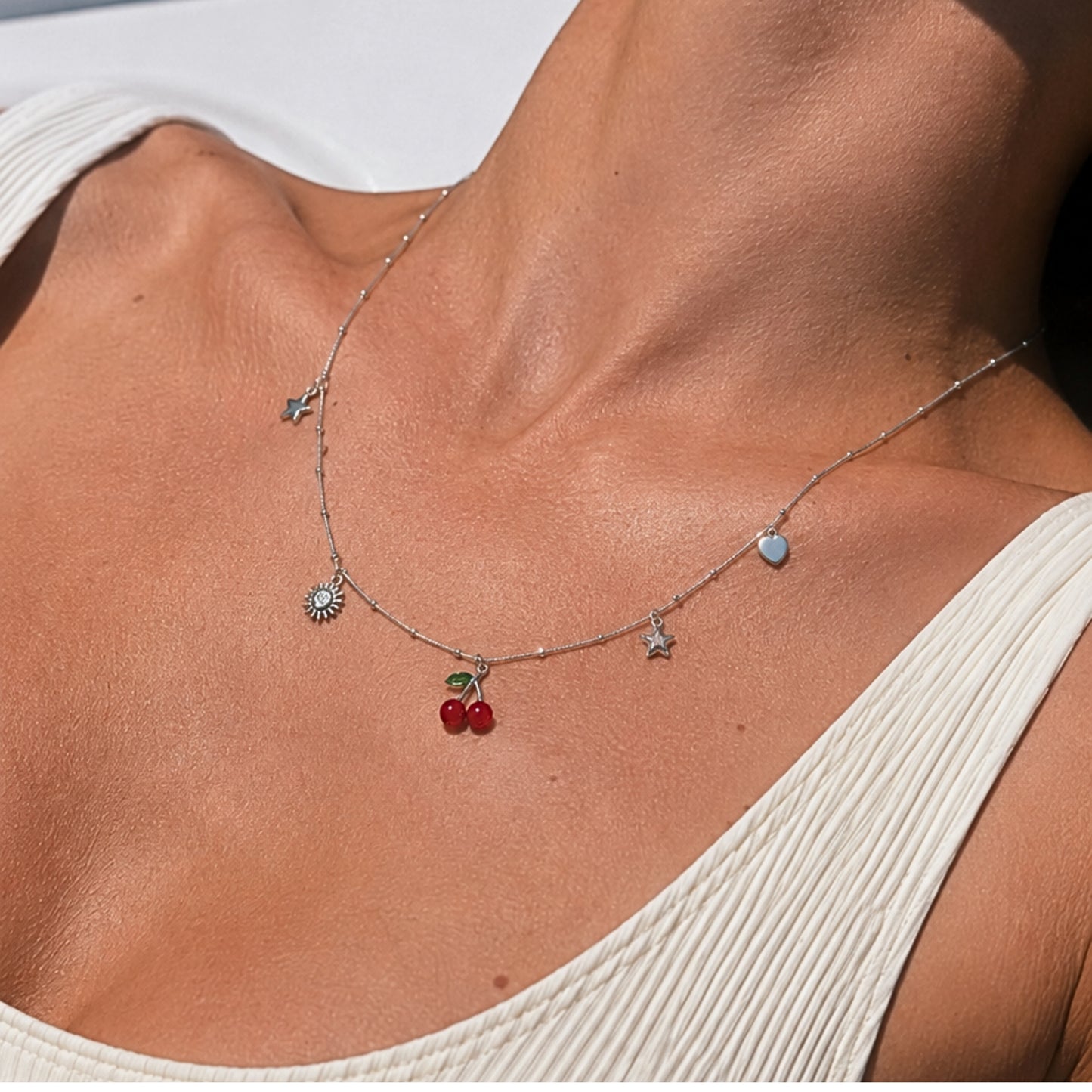 Cherry Hour — Collana Charms Minimal in Acciaio Inox