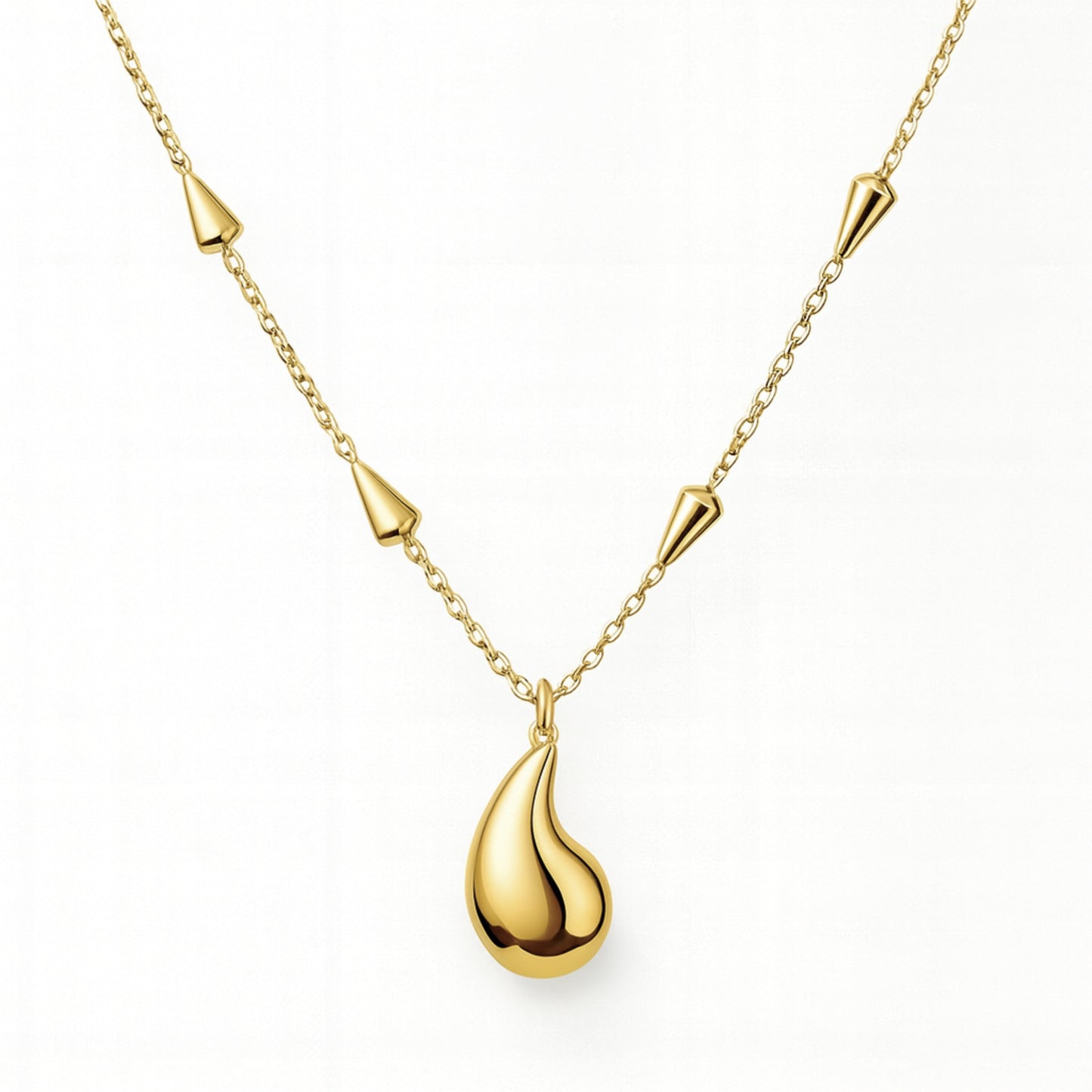 Collana Goccia Drop Bold in Acciaio Inox – Design e Look Moderno