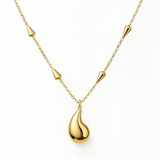 Collana Goccia Drop Bold in Acciaio Inox – Design e Look Moderno