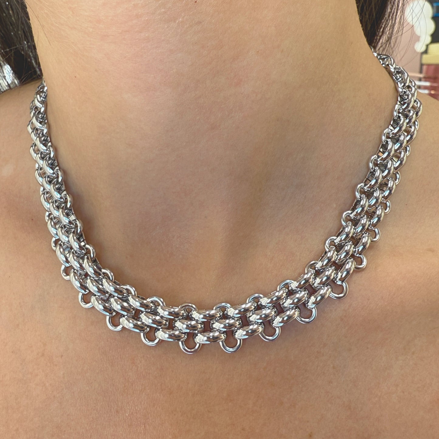 Collana Choker in Acciaio Inox – Maglia Aura Bold