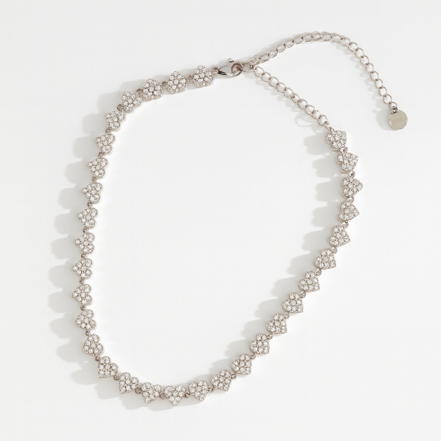 Collana Pavé Sweet Cuori in Acciaio Inox – Cuori Brillanti