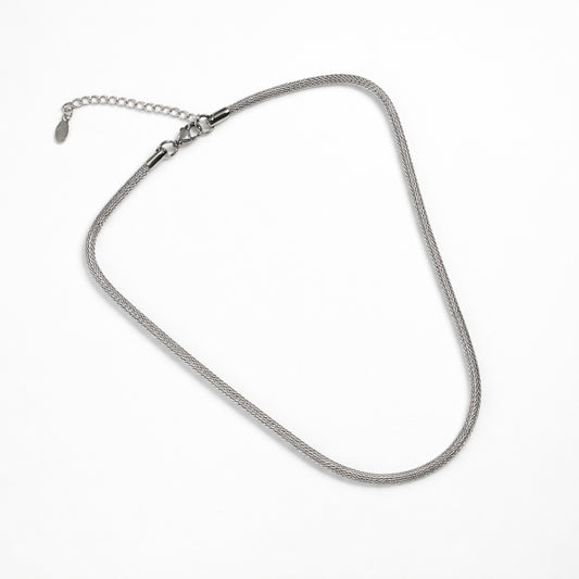 Collana Mesh Elegance in Acciaio Inox | Maglia Intrecciata Raffinata