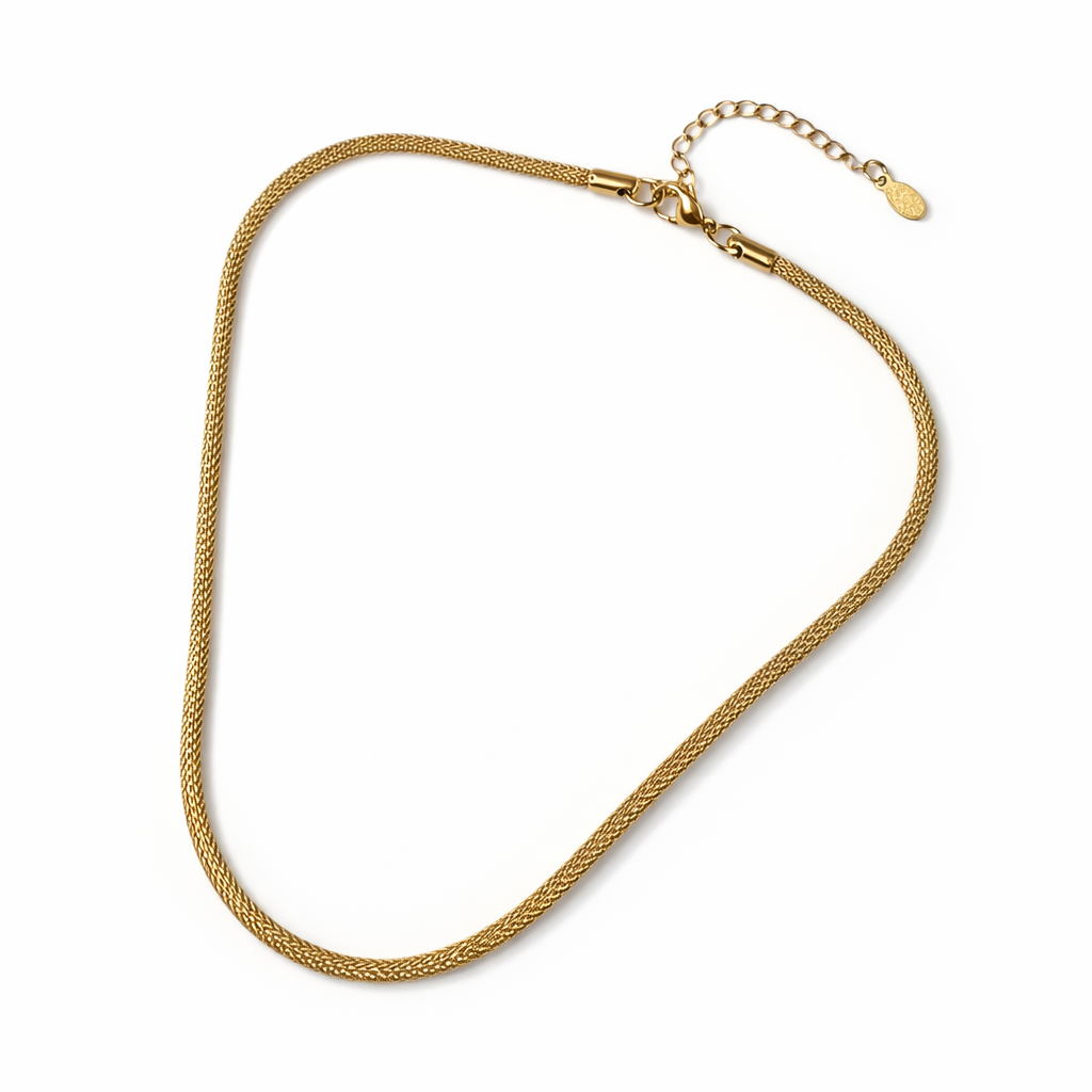 Collana Mesh Elegance in Acciaio Inox | Maglia Intrecciata Raffinata