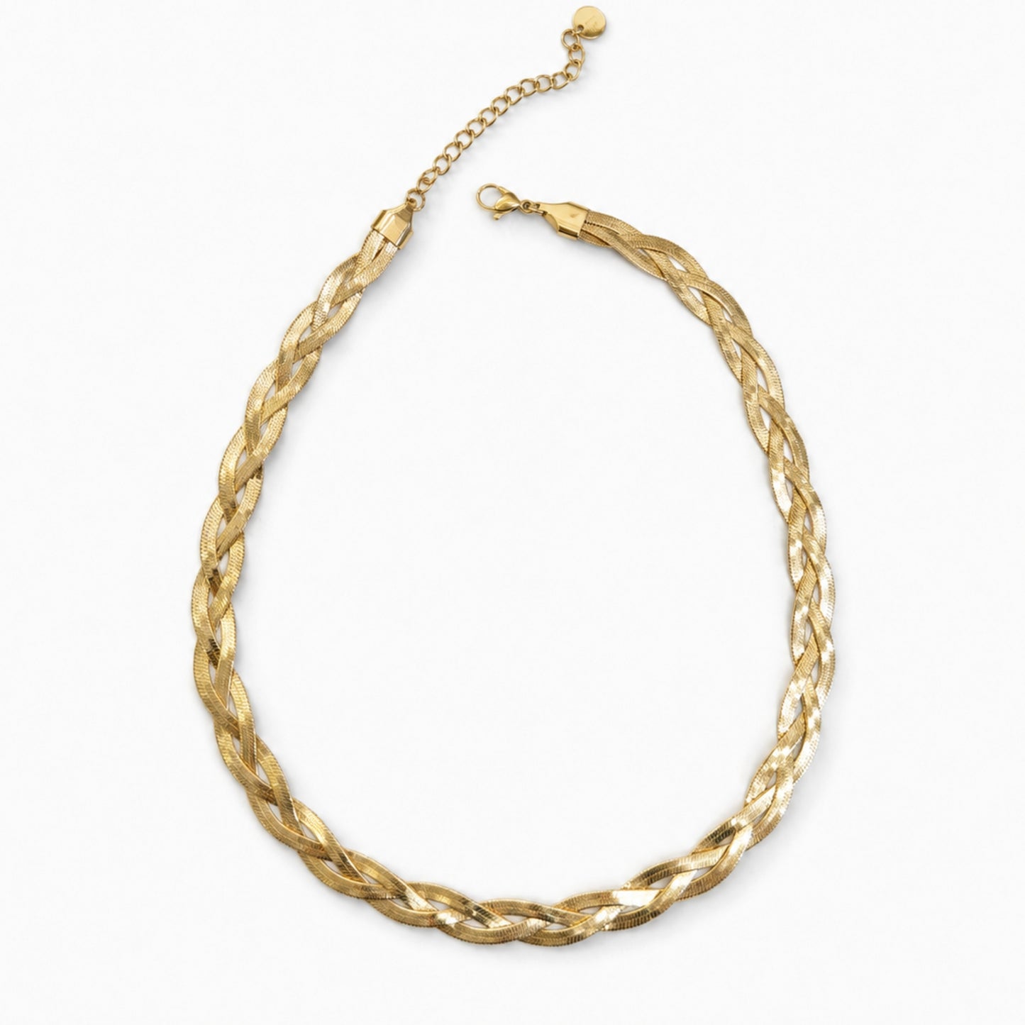 Tressia — Collana a Maglia Intrecciata in Acciaio Inox