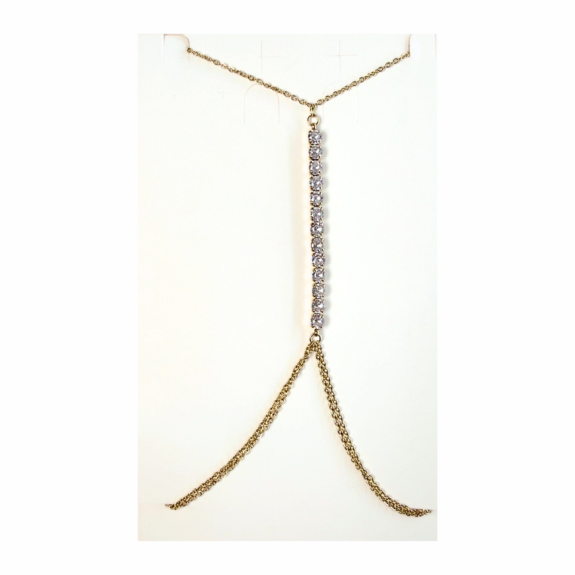 Gioiello corpo donna in acciaio inox stile minimal luminoso