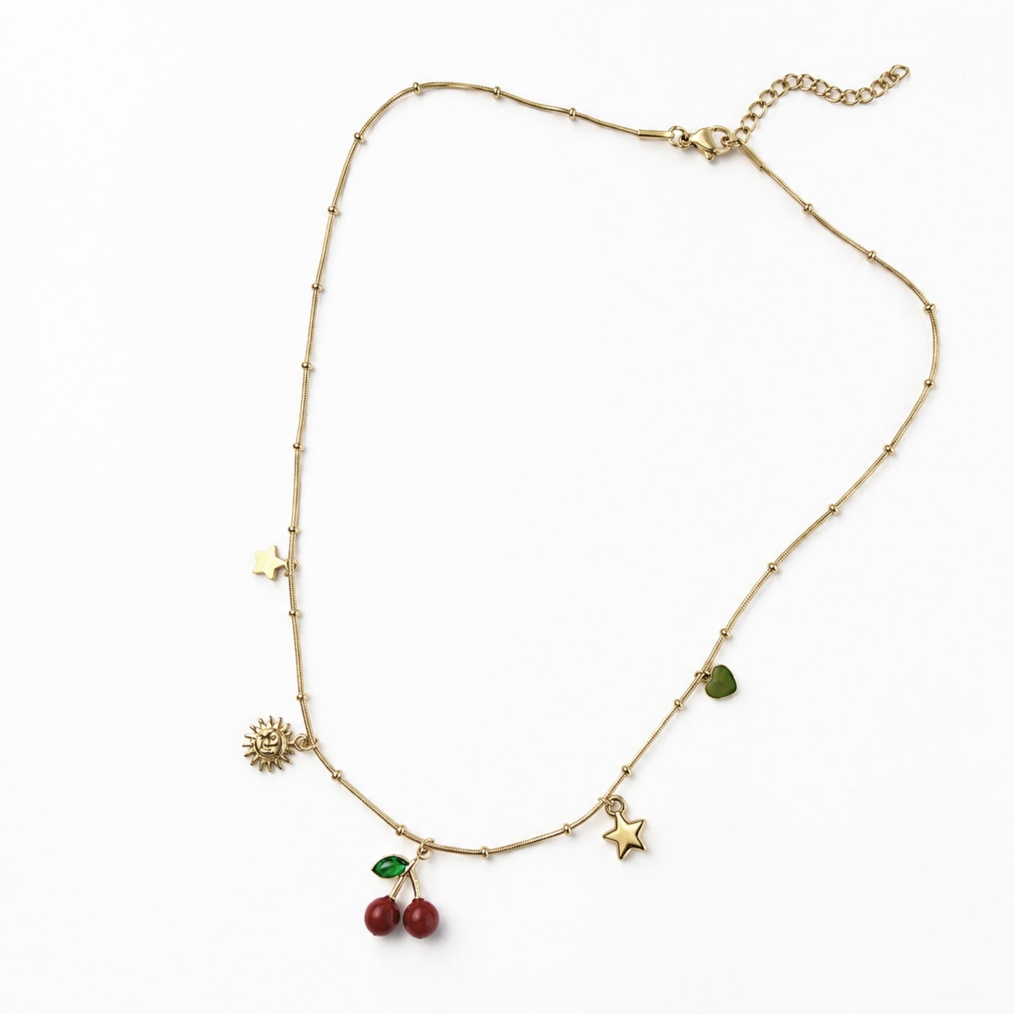 Cherry Hour — Collana Charms Minimal in Acciaio Inox