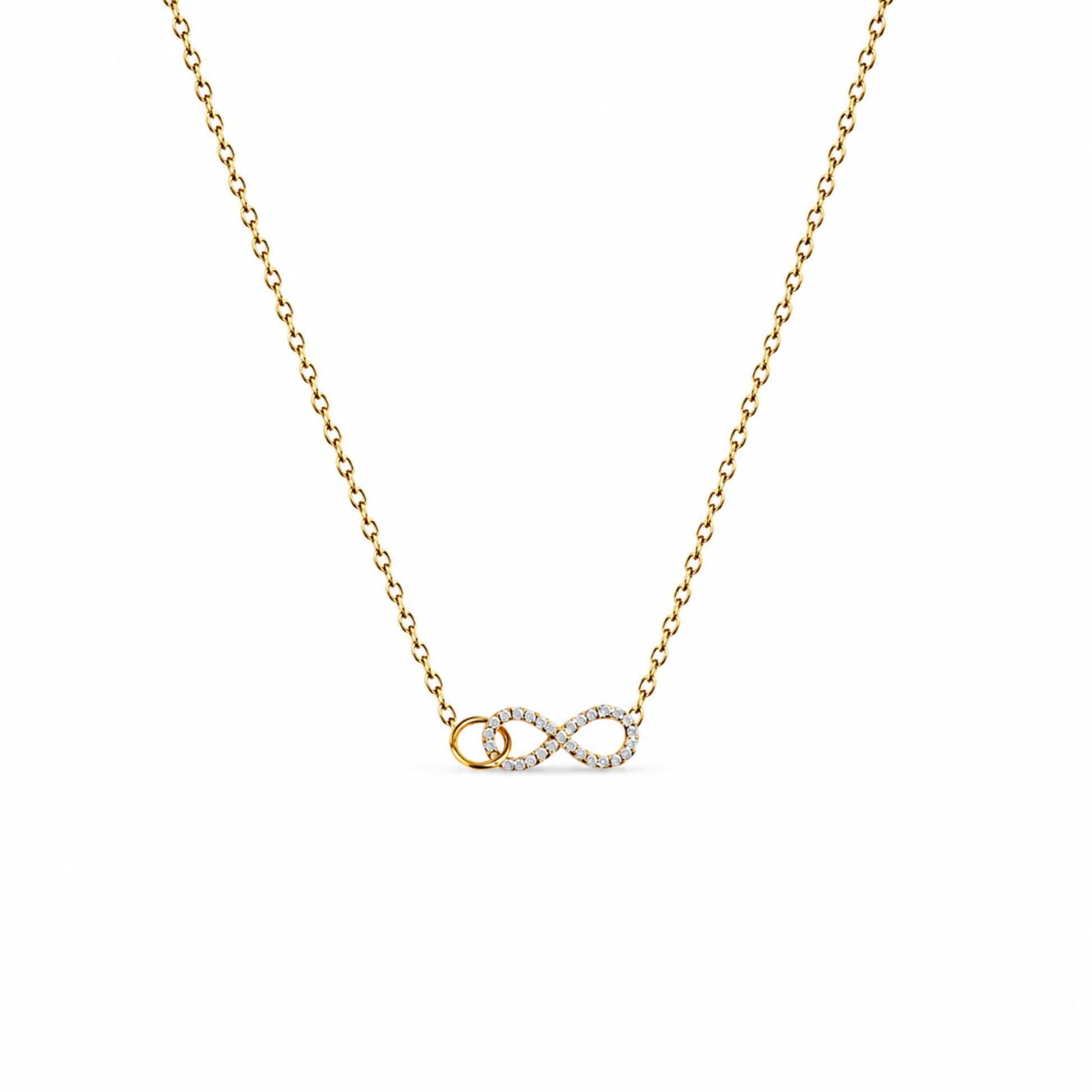 Cerchio Mio collana infinito dorata in acciaio inox