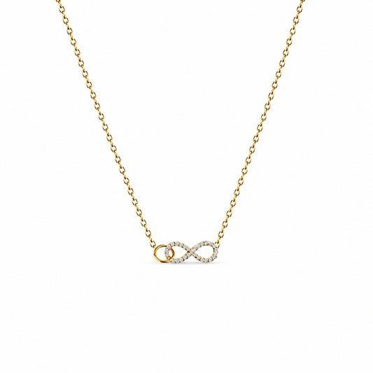Cerchio Mio collana infinito dorata in acciaio inox