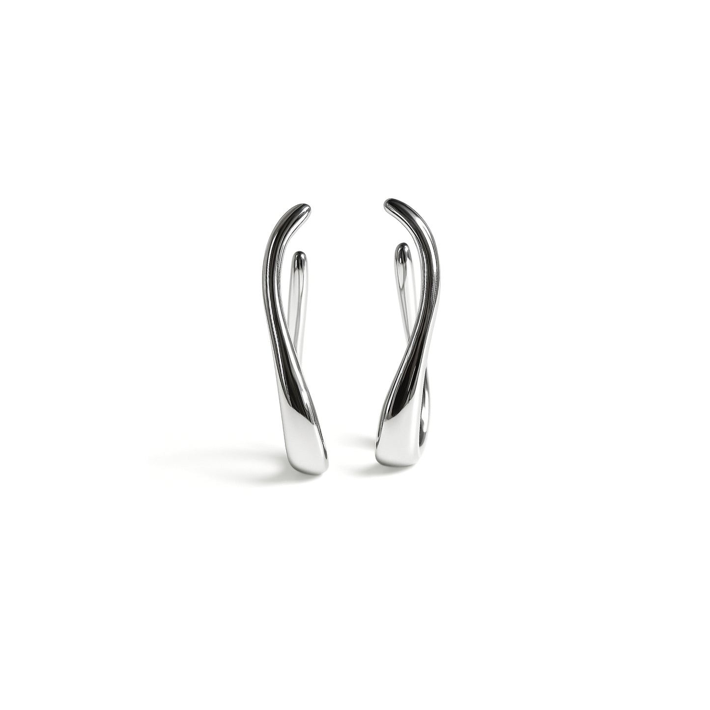 Curve – Orecchini in Acciaio Inox dal Design Sinuoso