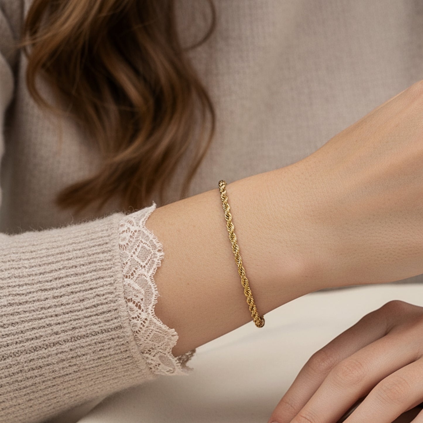 Bracciale Rope Chain Intrecciata in Acciaio Inox – 3 Misure