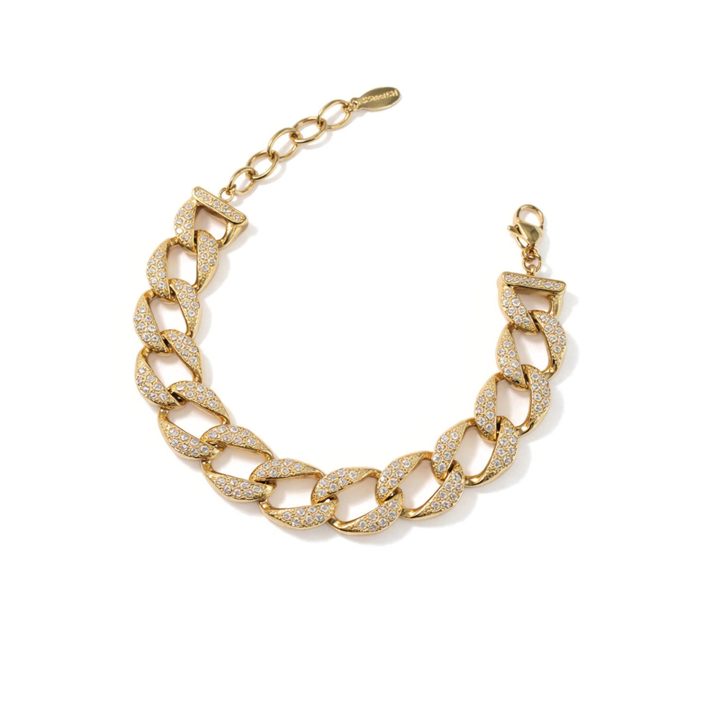 Bracciale Iconic Pavé Chain in Acciaio Inox