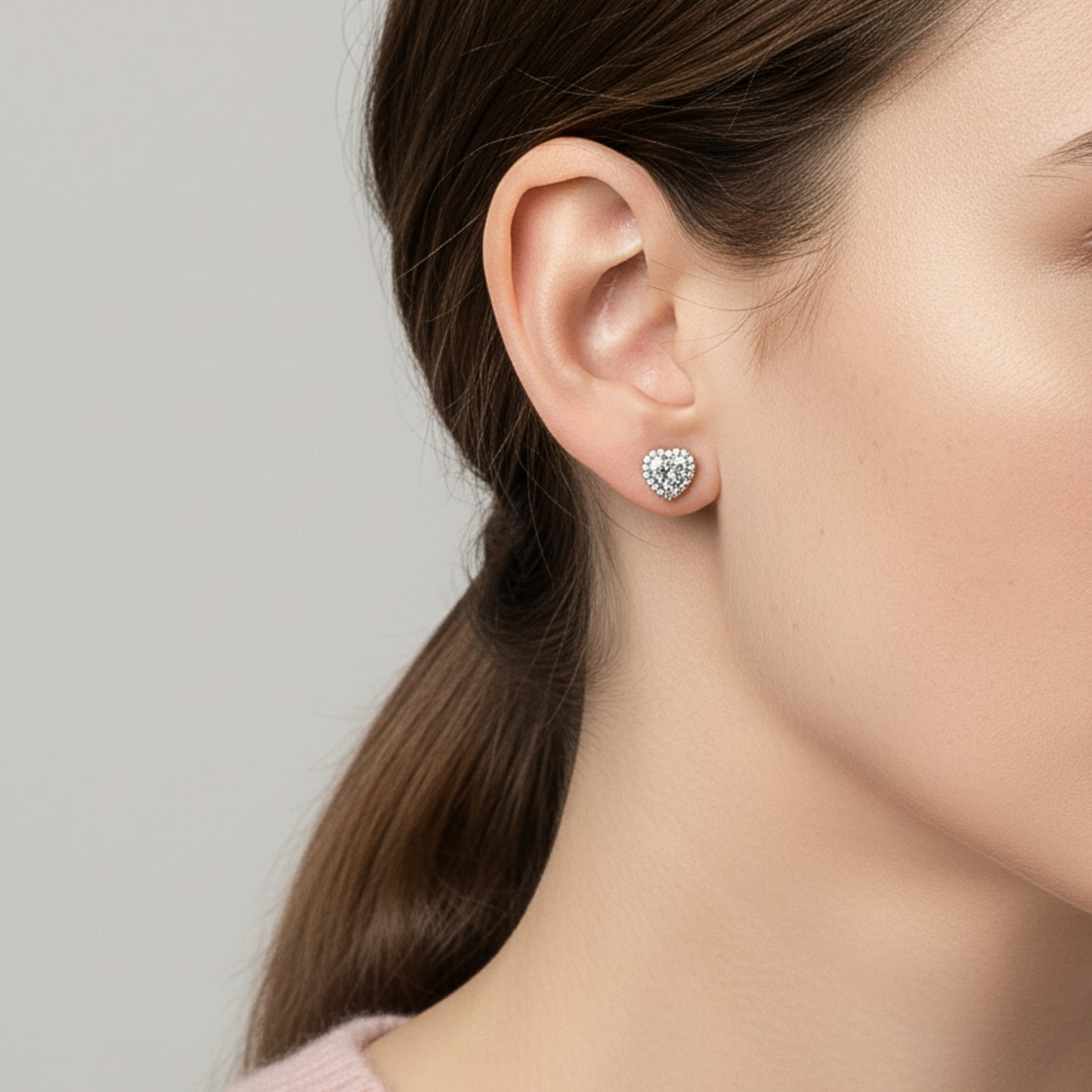 Orecchini “Cuore Eva” in Acciaio Inox – Cuore brillante