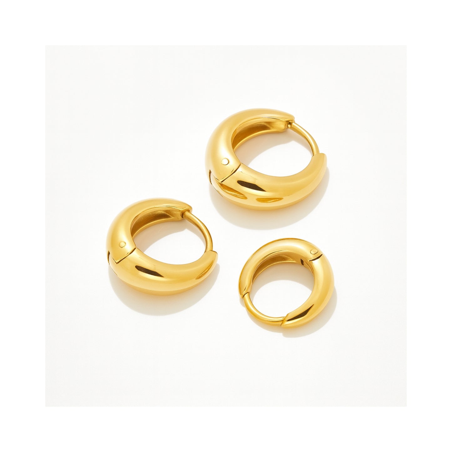 Chunky Hoops Set – Acciaio Inox (3 Paia)