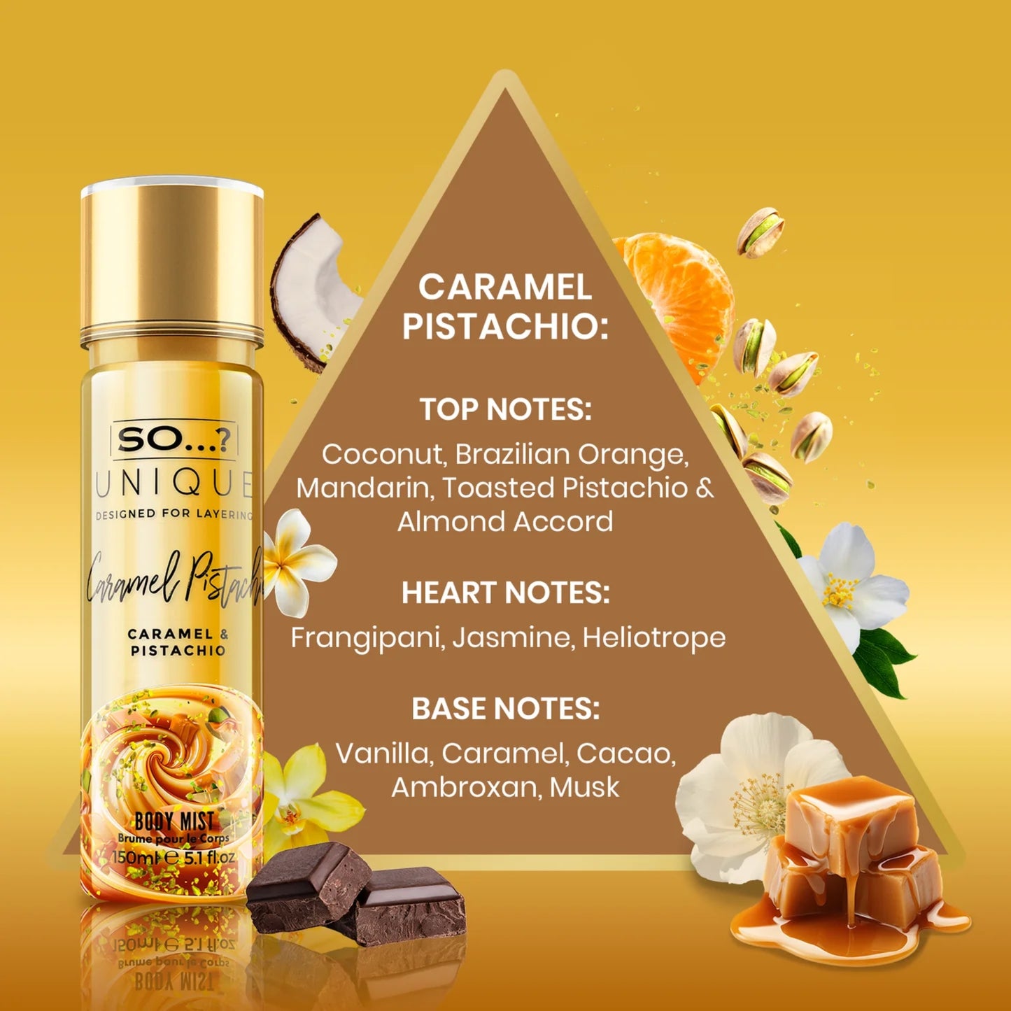 So…? Unique Caramel & Pistacchio  – Acqua profumata gourmand 150 ml