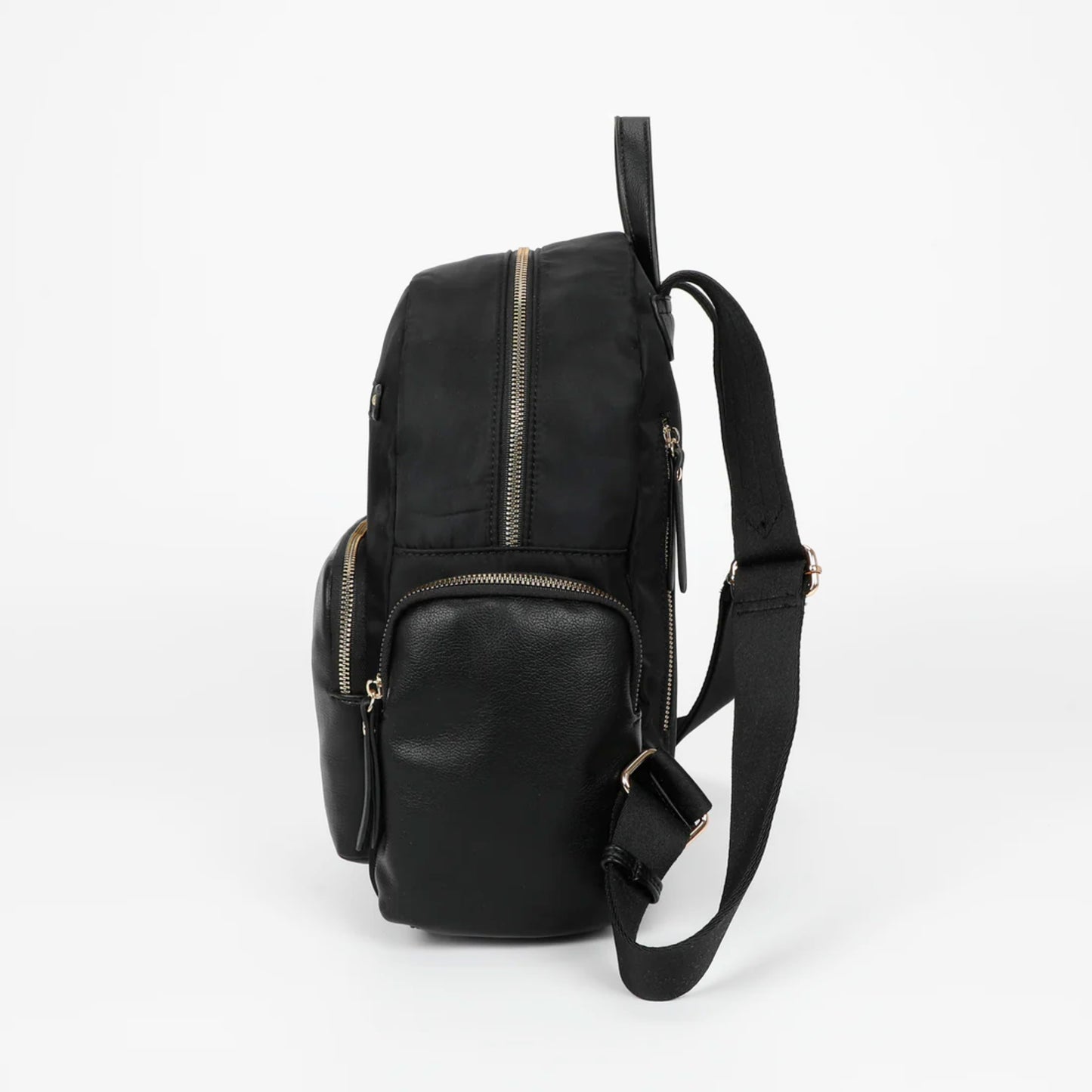 Olié – Zaino nero con dettagli in pu | Mimi mua Firenze