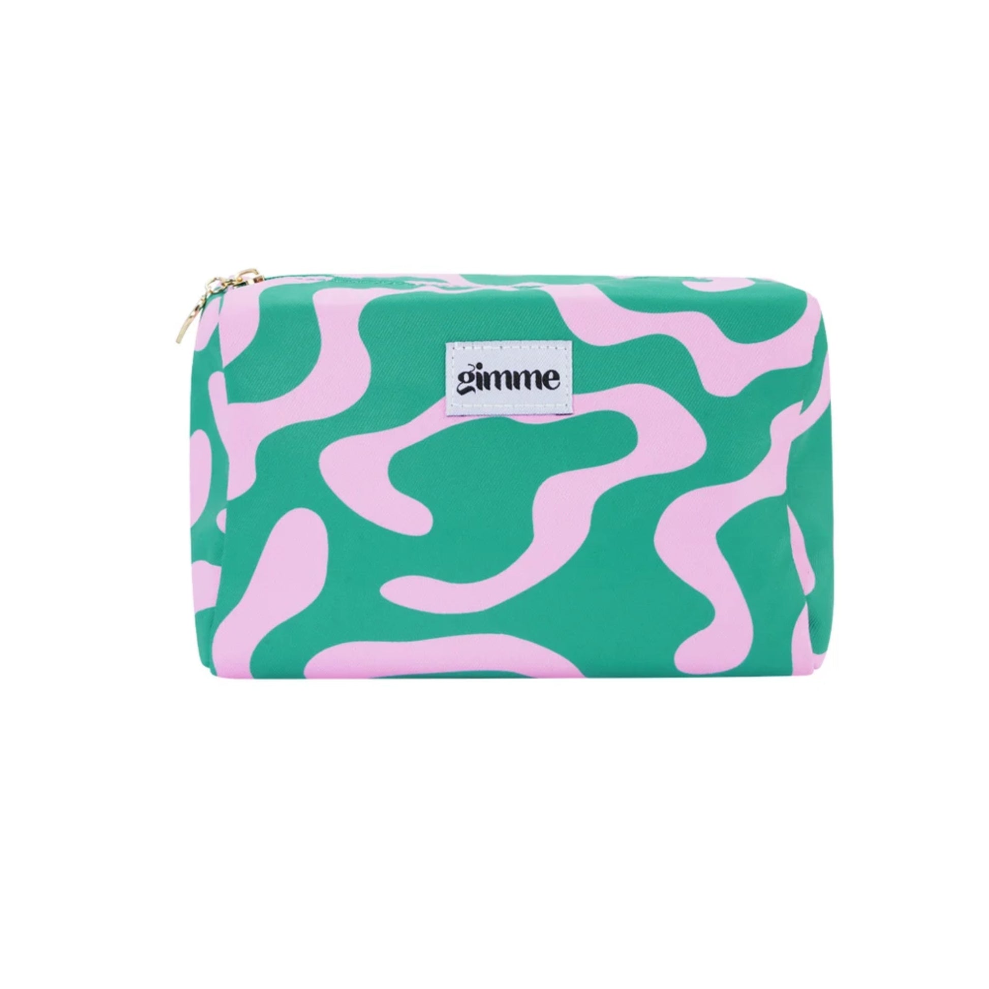 Gelatina Beauty Pochette verde e rosa con stampa astratta pop