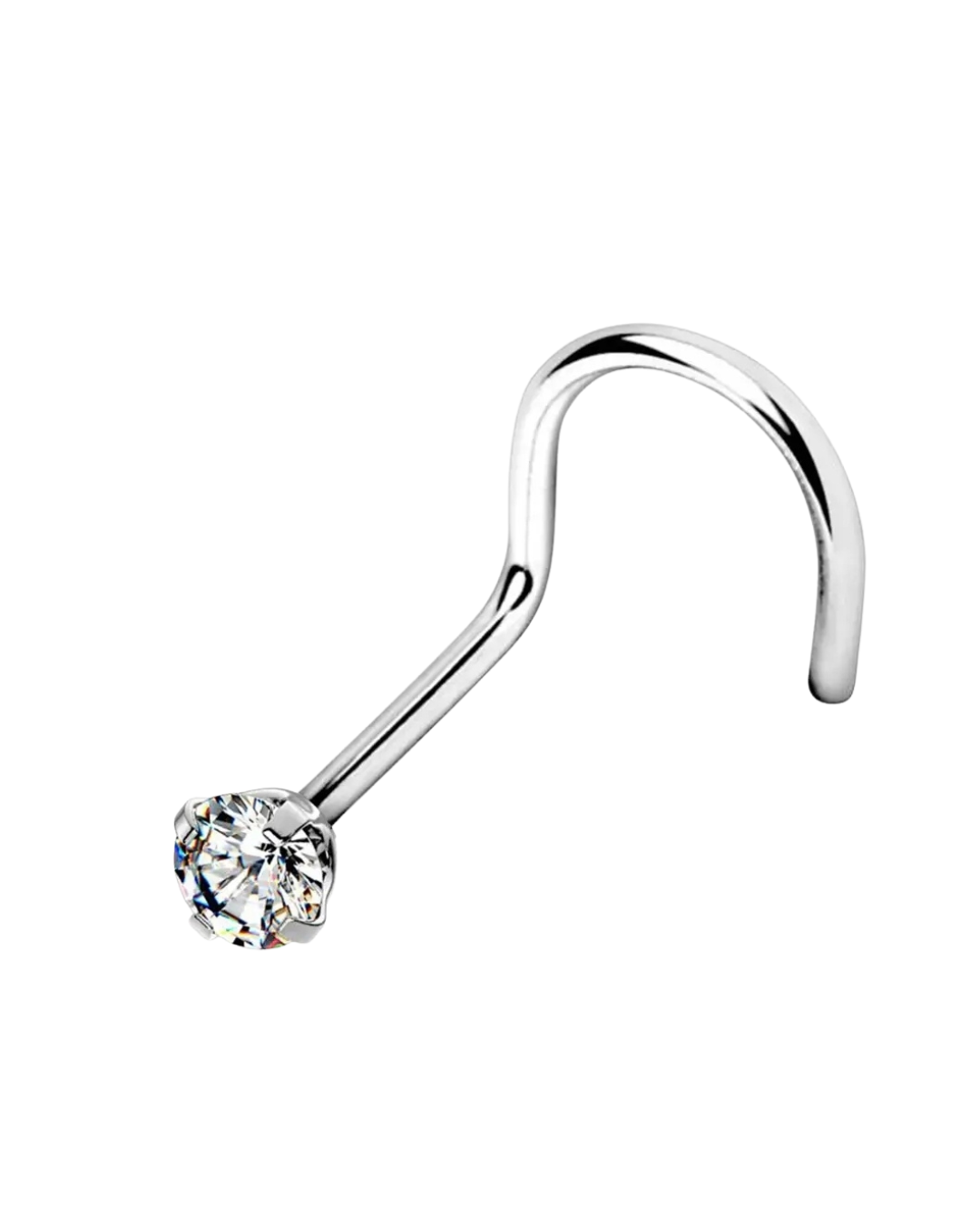 Pure Spark | Piercing Naso in Titanio con Punto Luce