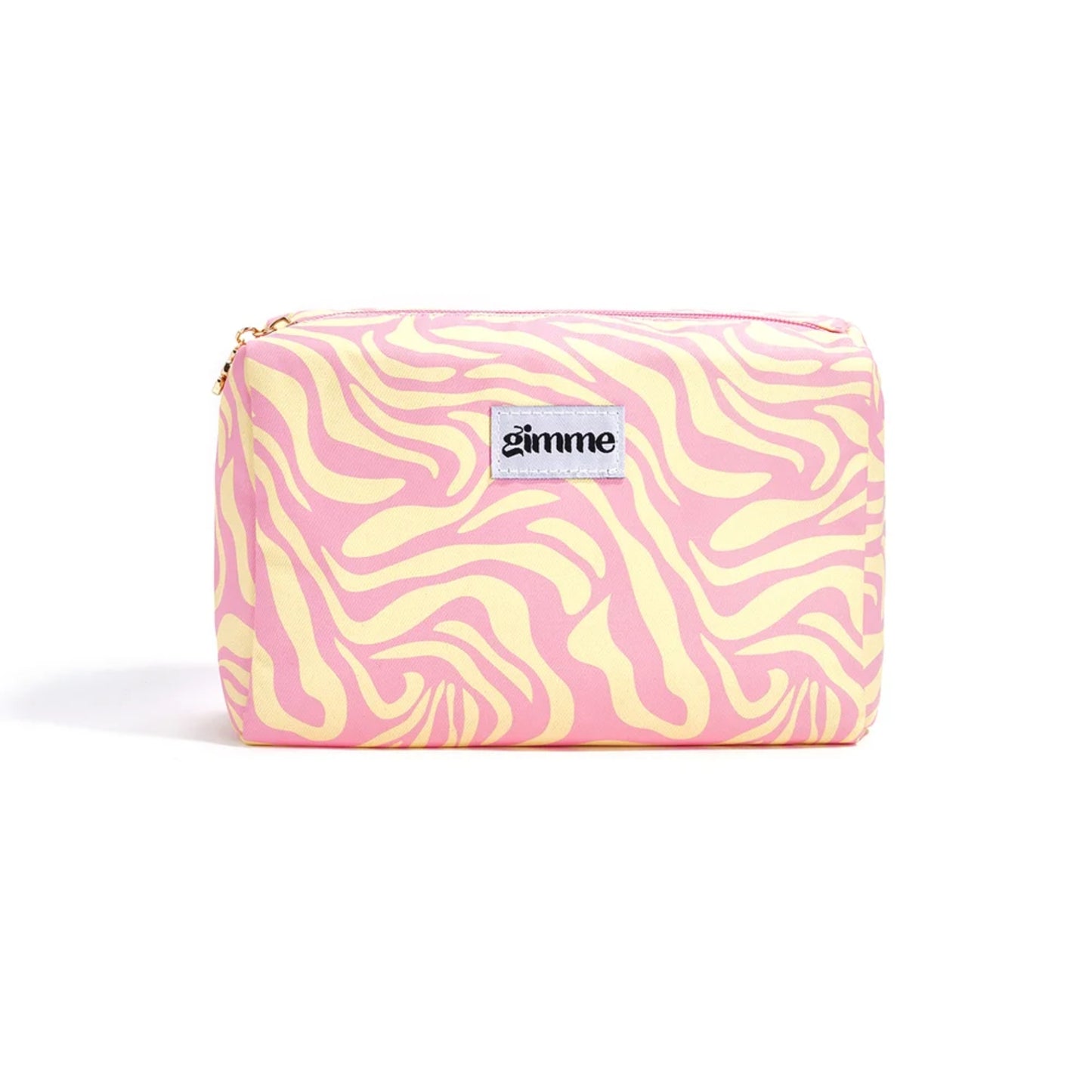 Gelatina Beauty Pochette rosa e gialla con stampa ondulata