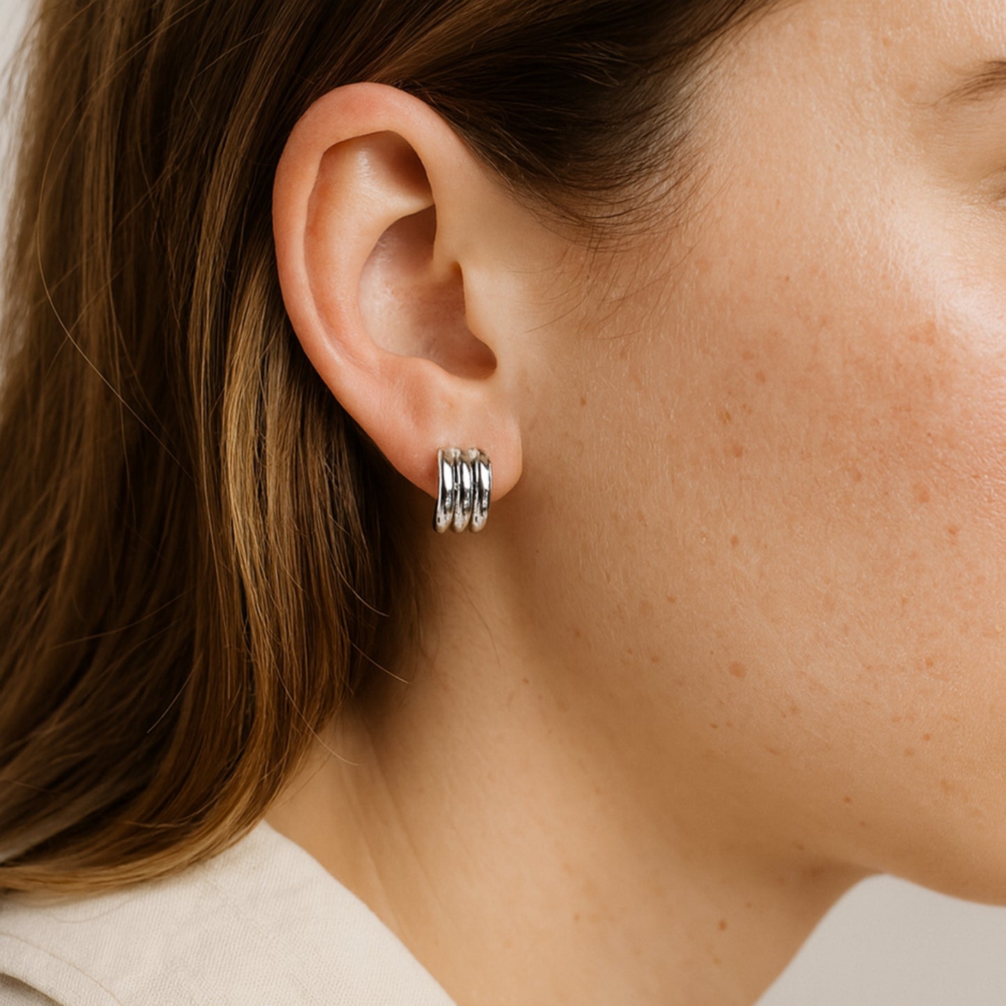 Orecchini Linea Tre in Acciaio Inox – Minimal Daily Chic