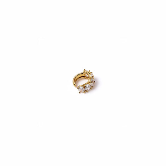 Ear Cuff Bagi · Acciaio Inox Silver con Strass Baguette