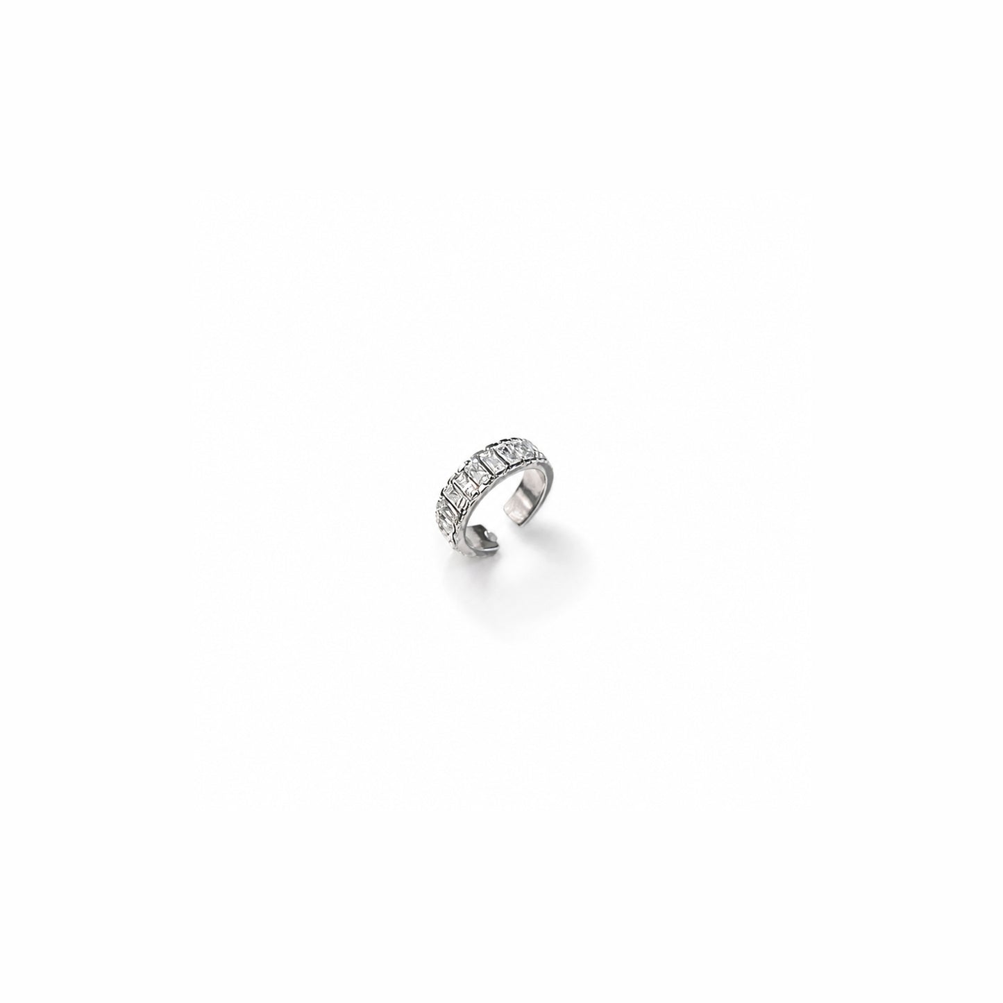 Ear cuff SORBET acciaio inox con cristalli colorati baguette