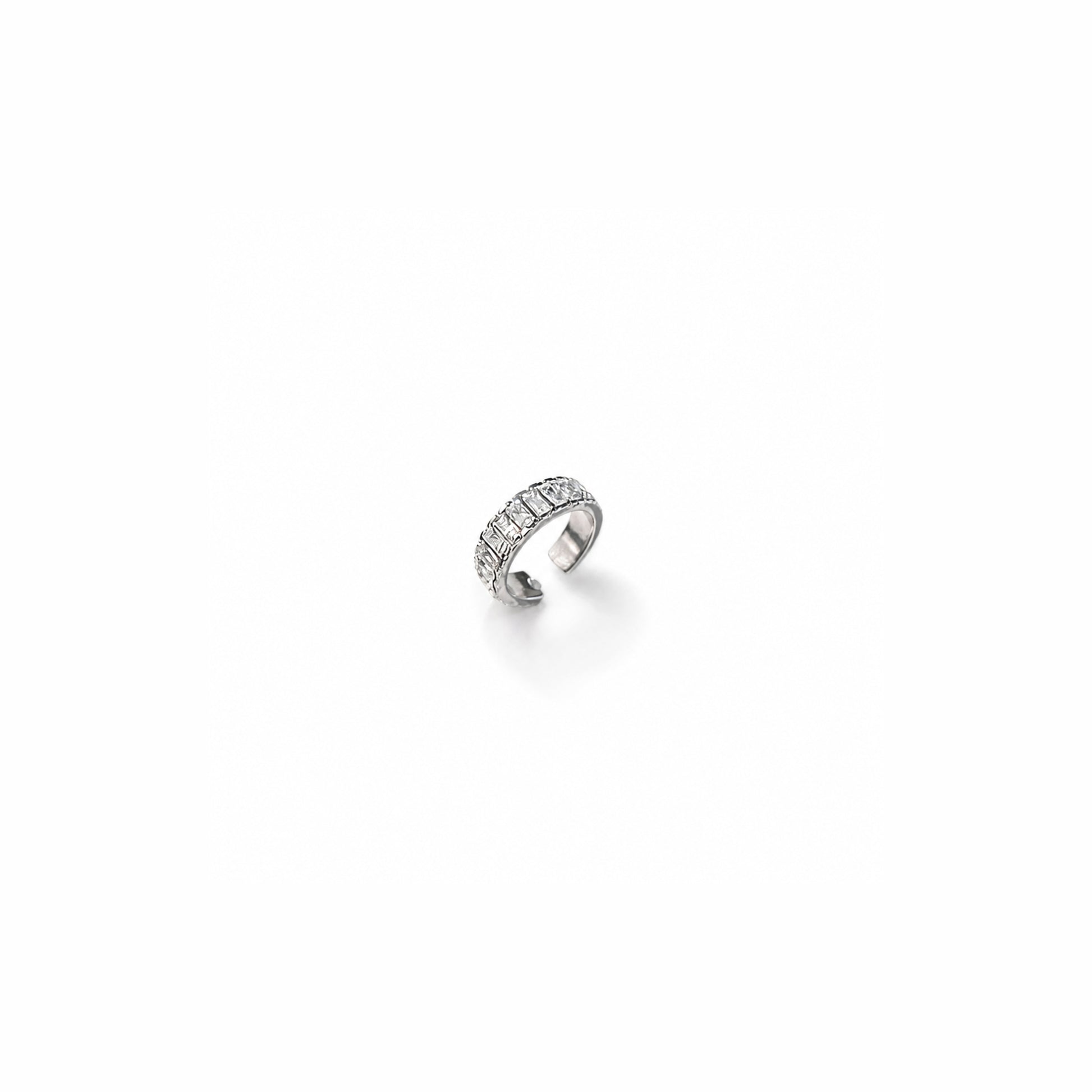 Ear cuff SORBET acciaio inox con cristalli colorati baguette
