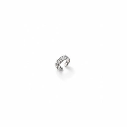Ear cuff SORBET acciaio inox con cristalli colorati baguette