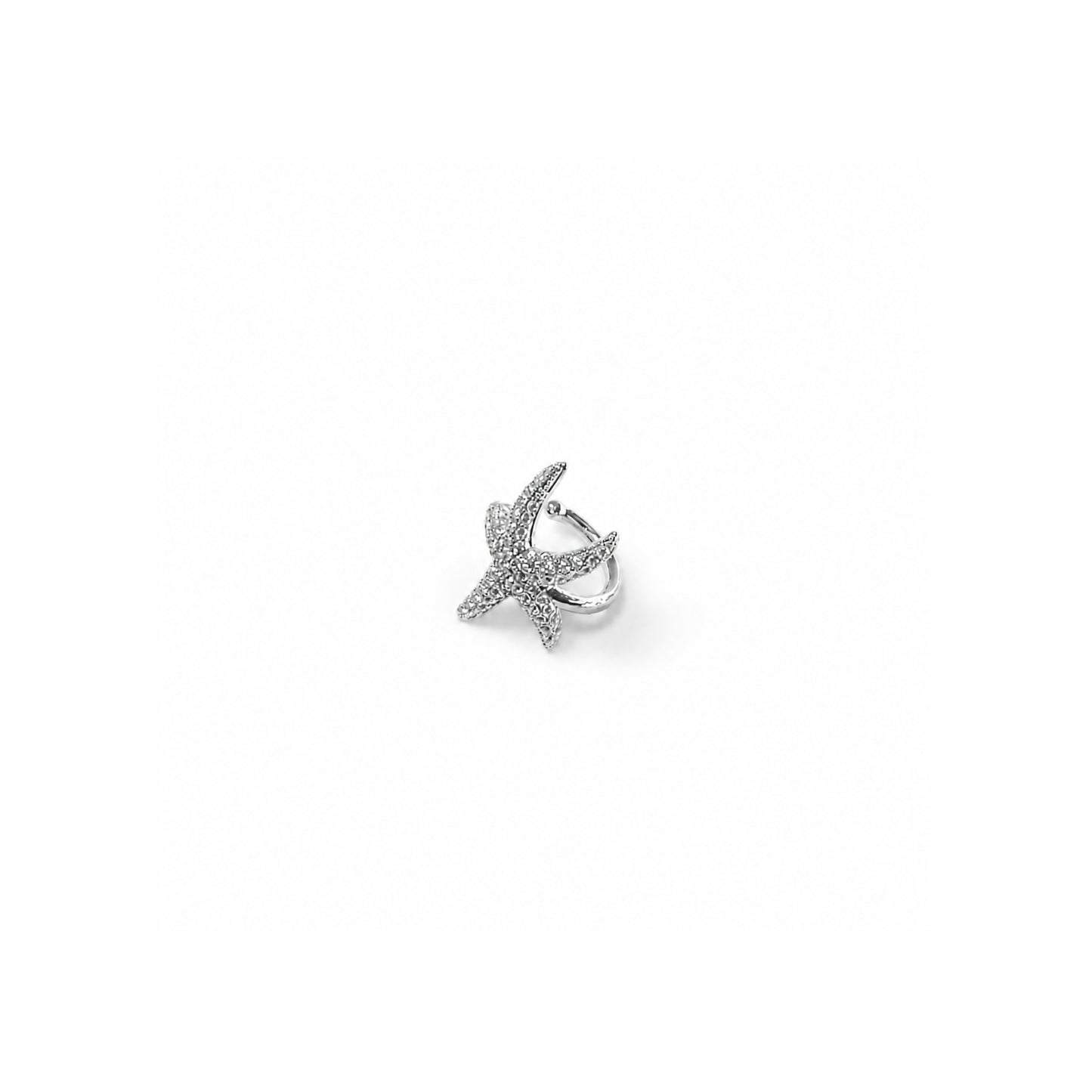 Ear Cuff Stelly· Acciaio Inox con Strass Stella Marina