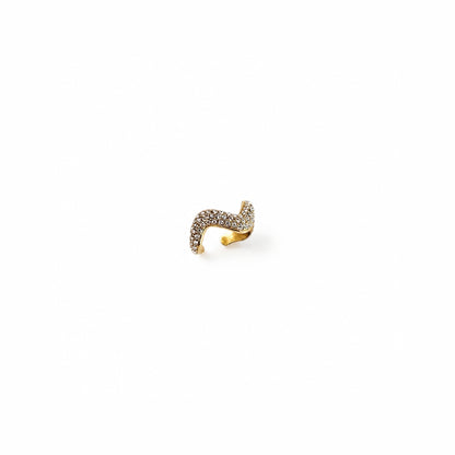 Ear cuff LOVI gold con strass e design ondulato