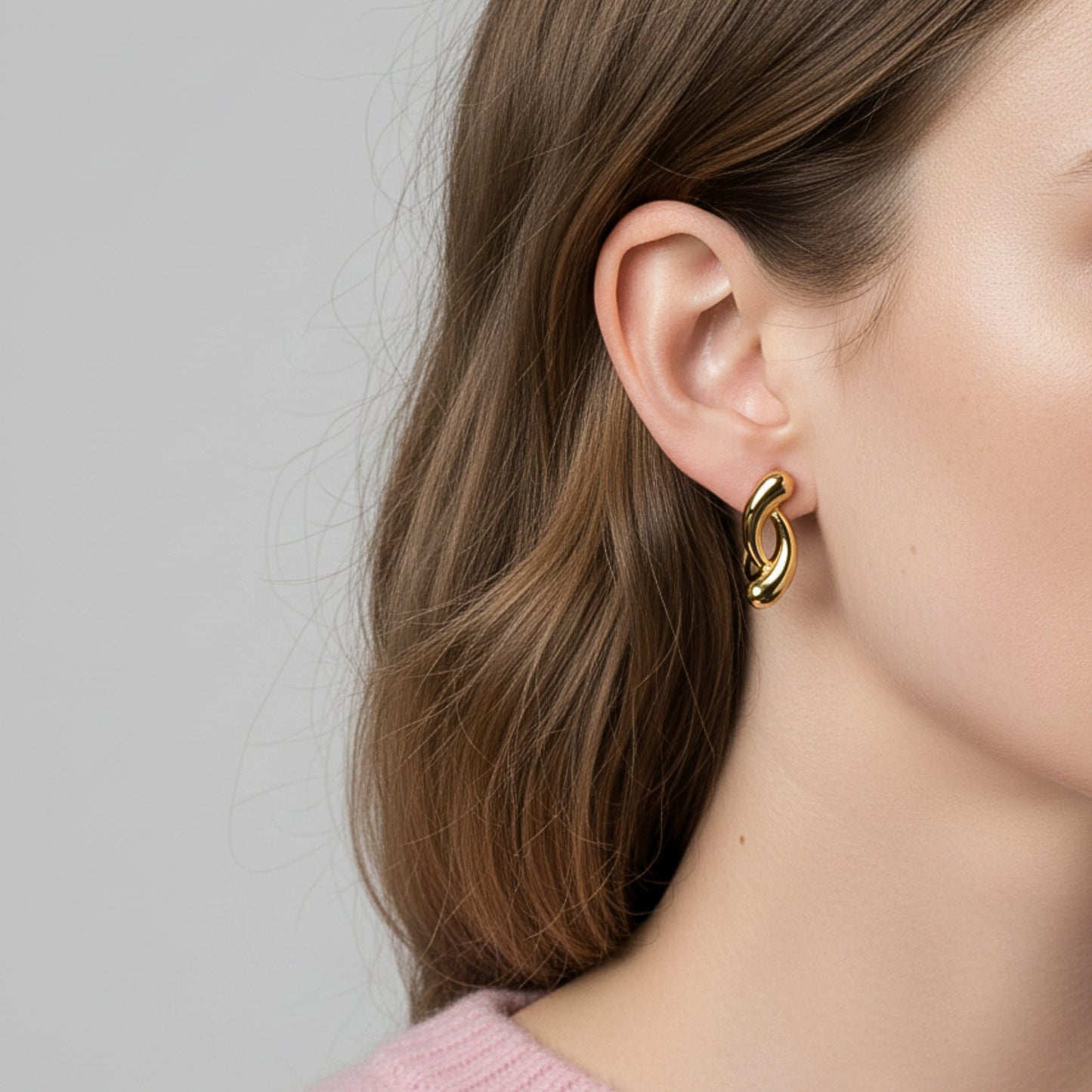 Orecchini “Duo” in Acciaio Inox – Design Scultoreo