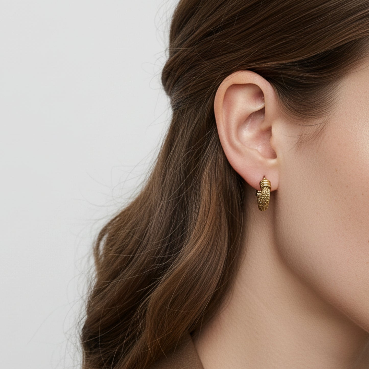 Orecchini Meshy in Acciaio Inox – Trendy & Texturizzati