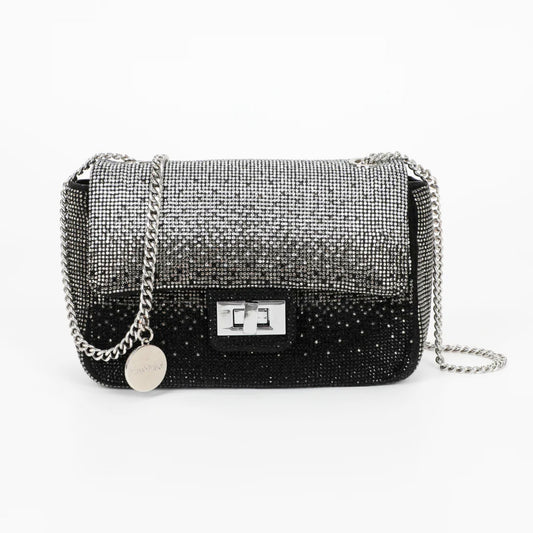 Glimé – Borsa in strass con catena argentata | Mimi Mua Firenze