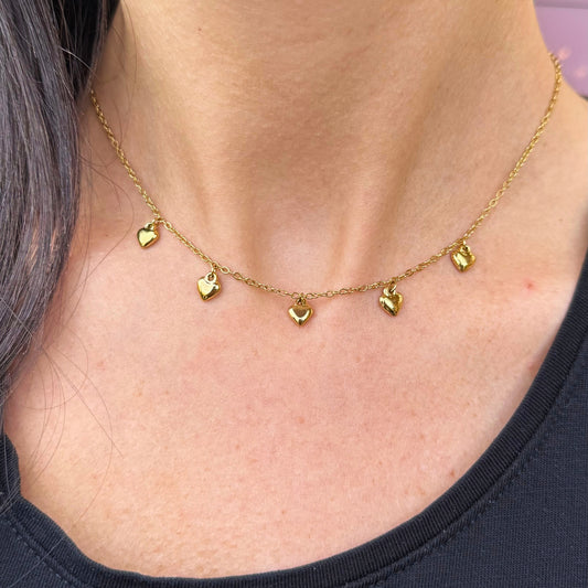 Collana Heartbits in Acciaio Inox – Mini Cuori Cute e Luminosi