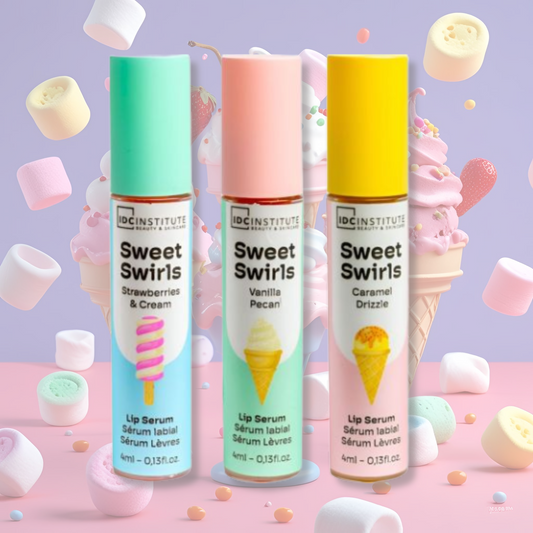 Lip Serum Sweet Swirls – IDC Institute | Strawberry & Cream, Vanilla Pecan, Caramel Drizzle
