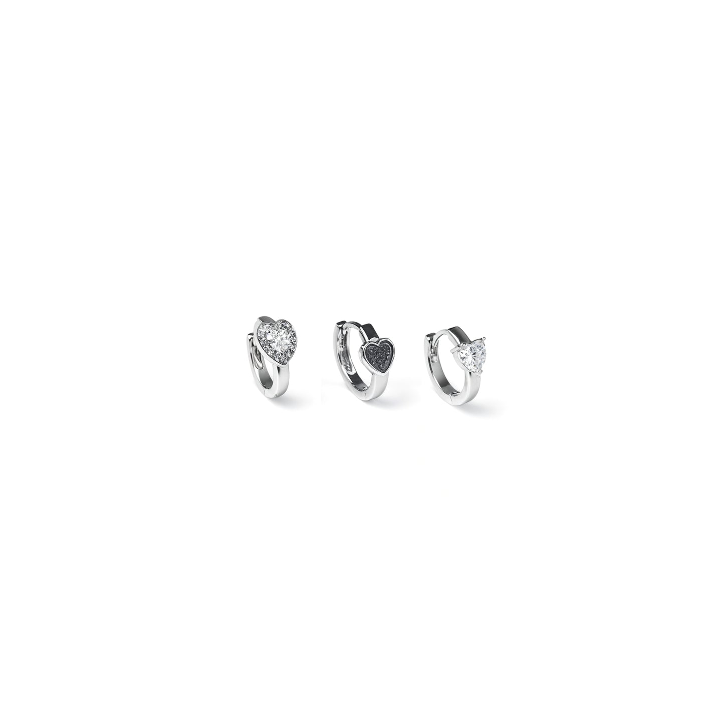 Mini Cuori Charms Set – Orecchini in Acciaio Inox (3 Paia)
